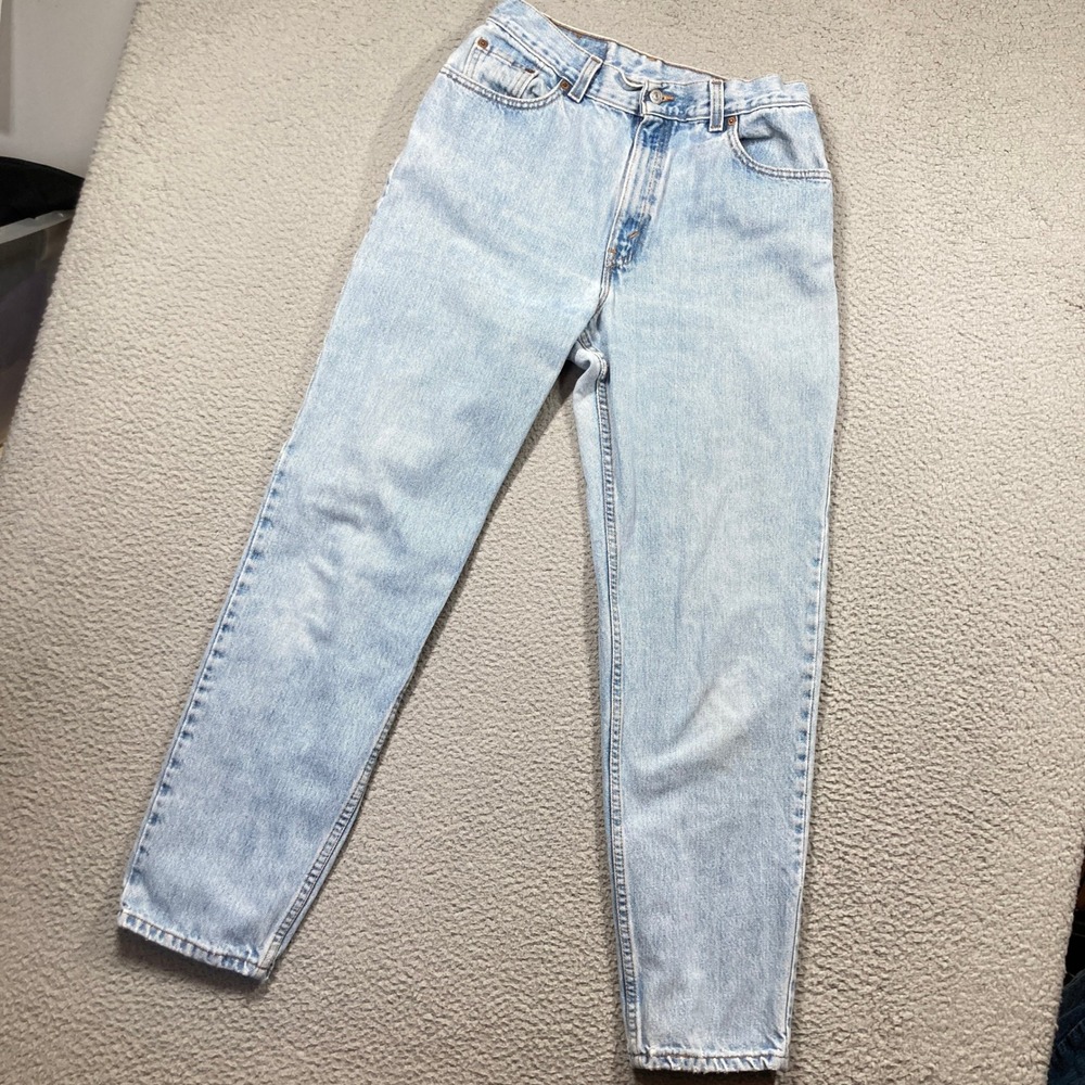 VTG 2000 Levi's 550 Jeans Women 10 MIS M Light Blue Relaxed Tapered High Rise‎